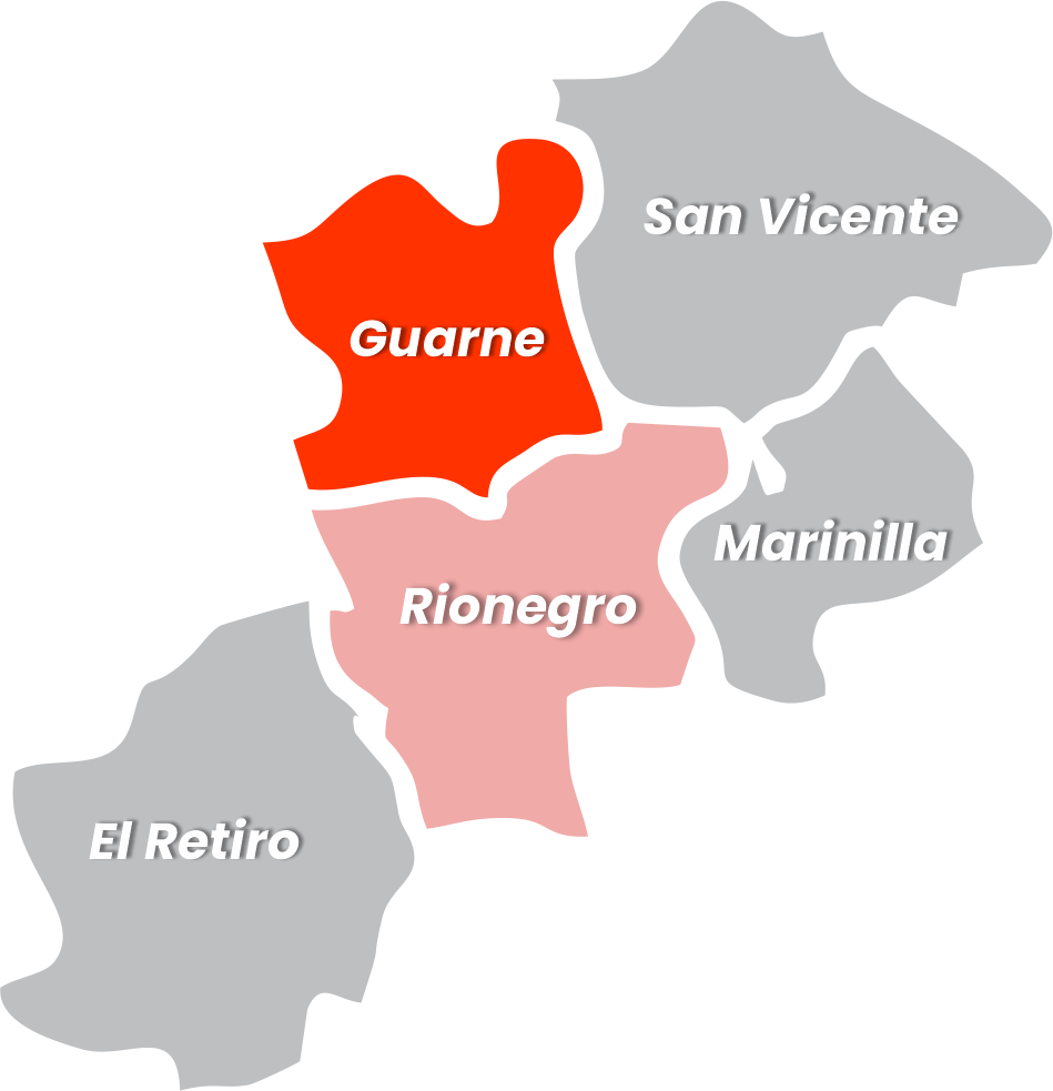 Mapa de Cobertura en el Oriente Antioqueño